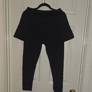 Elegant Black Skirted Leggings for‎ Women